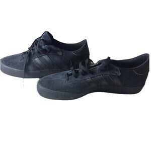 Adidas Matchbreak Men’s Suede Canvas Skateboarding All Black Shoes  Sz 12 NWOB